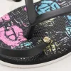 Colorful printed flip-flops for women, summer anti-slip and comfortable beach flip-flops Application Scenario